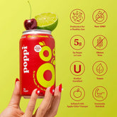 POPPI Sparkling Prebiotic Cherry Limeade Sodamade